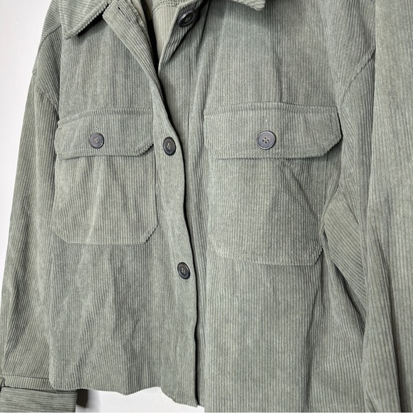 Avec Les Filles Oversized Green Corduroy Jacket - Picture 2 of 8
